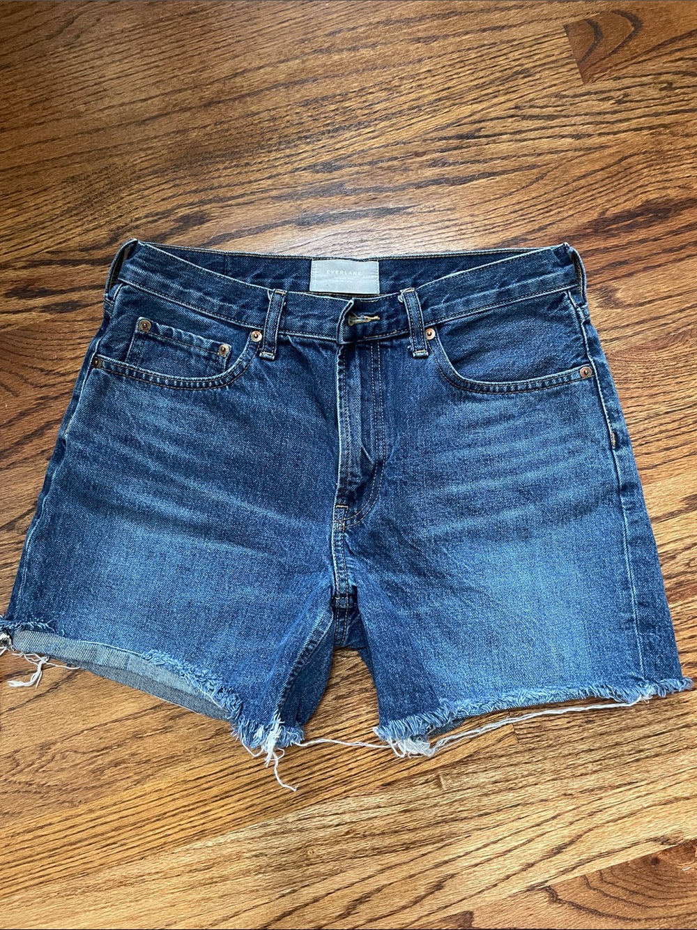 Everlane Dark Blue Organic Cotton Denim Shorts size 27 EUC